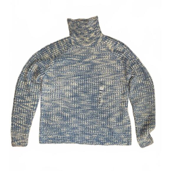 PIOMBO Other - PIOMBO Blue and White Turtleneck Sweater Size XXL NWT